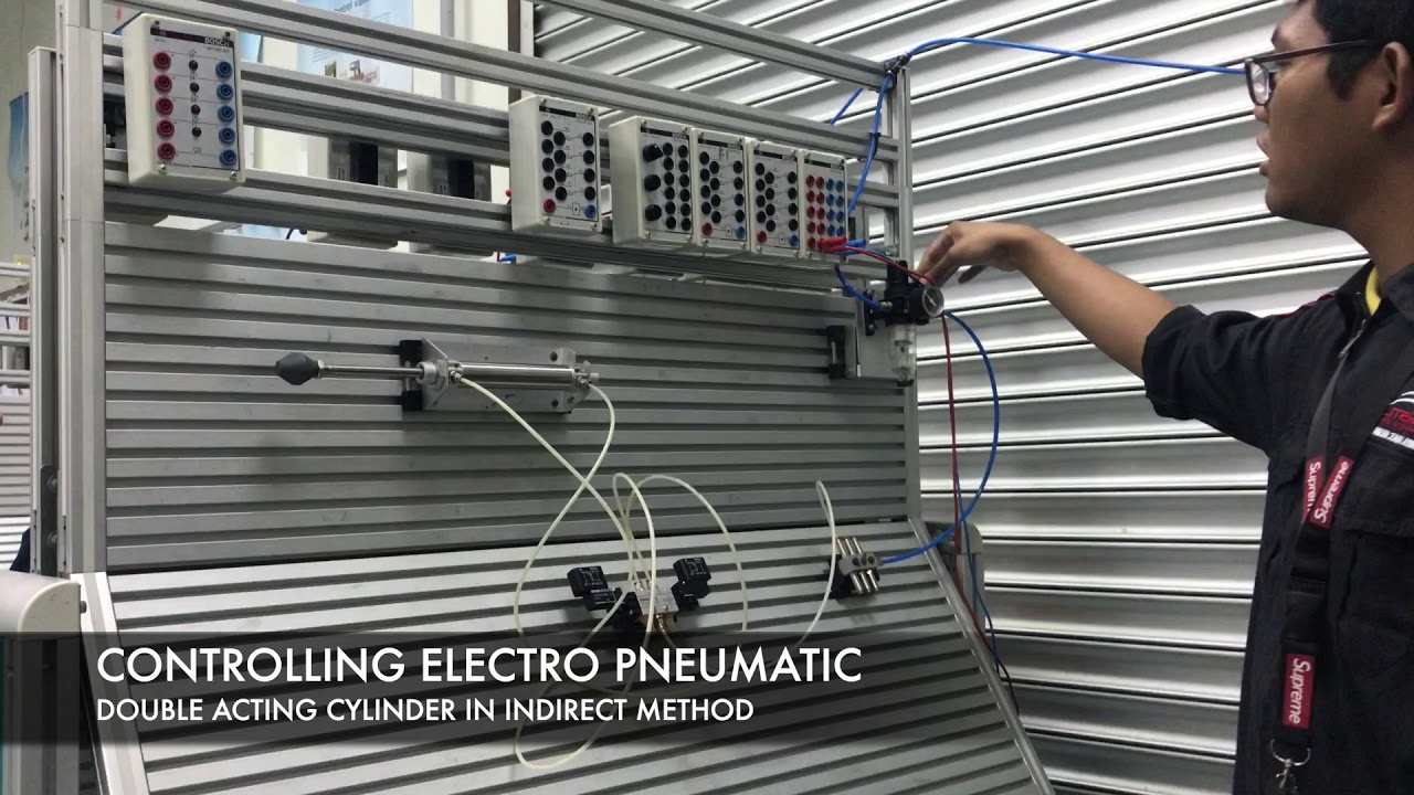 Controlling an Electro Pneumatic Circuit of Double Acting Cylinder