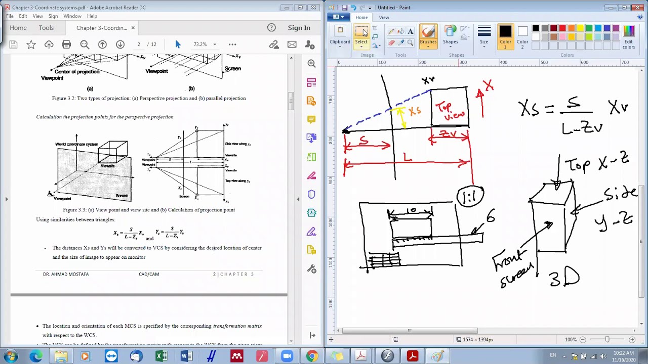 CAD/CAM-Chapter 3: Lecture 1 - Part 2- Coordinate systems and ...