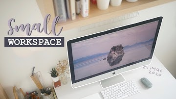 27" iMac in a Small Workspace | Unboxing + Desk Tour 👩🏻‍💻