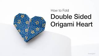 How To Fold Double Sided Origami Heart Bookmark Kimigami