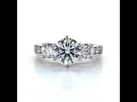 Round Brilliant Lab Grown Diamond Twisted Engagement Ring Setting ring video