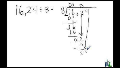 Exemple de la division des nombres décimaux avec l algorithme de division