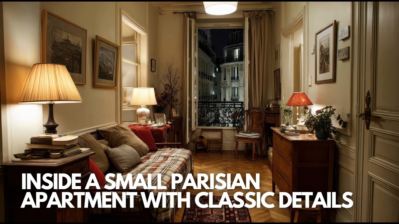 Inside a Small Parisian Apartment with Classic Details & Cozy Light