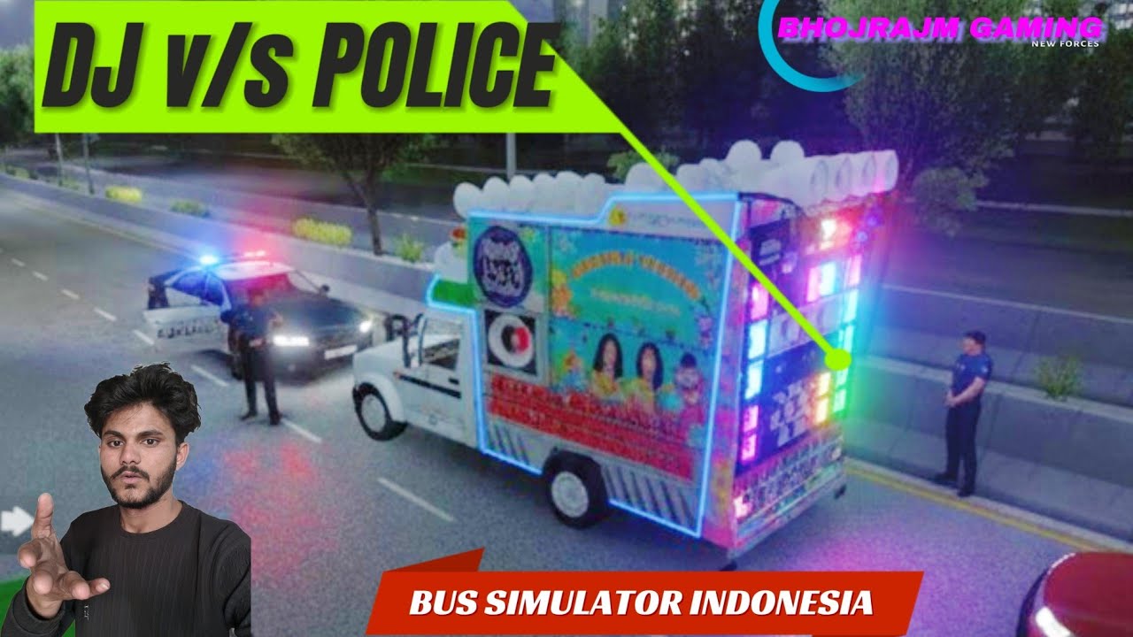 DJ v/s POLICE 🚓 Bus simulator indonesia pickup dj game rajsthani dj pickup Remix dj song dj game