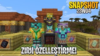 Minecraft Yeni Zırh Özelleştirme Sistemi Minecraft 1.20 Snapshot 23W04A