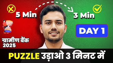 Puzzle उड़ाओ 3 मिनट में - Day 1 RRB PO & Clerk | How to Solve Puzzles Fast & Quickly | Bank Exams