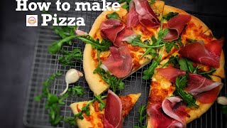 How to make pizza at home - Margherita pizza - Bianco with prosciutto and blue cheese