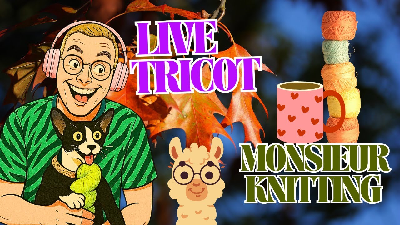 Podcast Live Tricot Octobre🍁💜🧶✨ Entre vous et moi !😉 Ça blaguotte, ça tricote dans la bonne humeur 😀