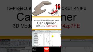 16-3D Draft | Pocket Knife |:Can Opener #3d #solidworks #tutorial #cad #drawing #engineering #design