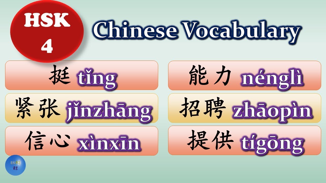 How to use 挺 紧张 信心 能力 招聘 提供 in Chinese HSK 4 Lesson 3 Chinese ...