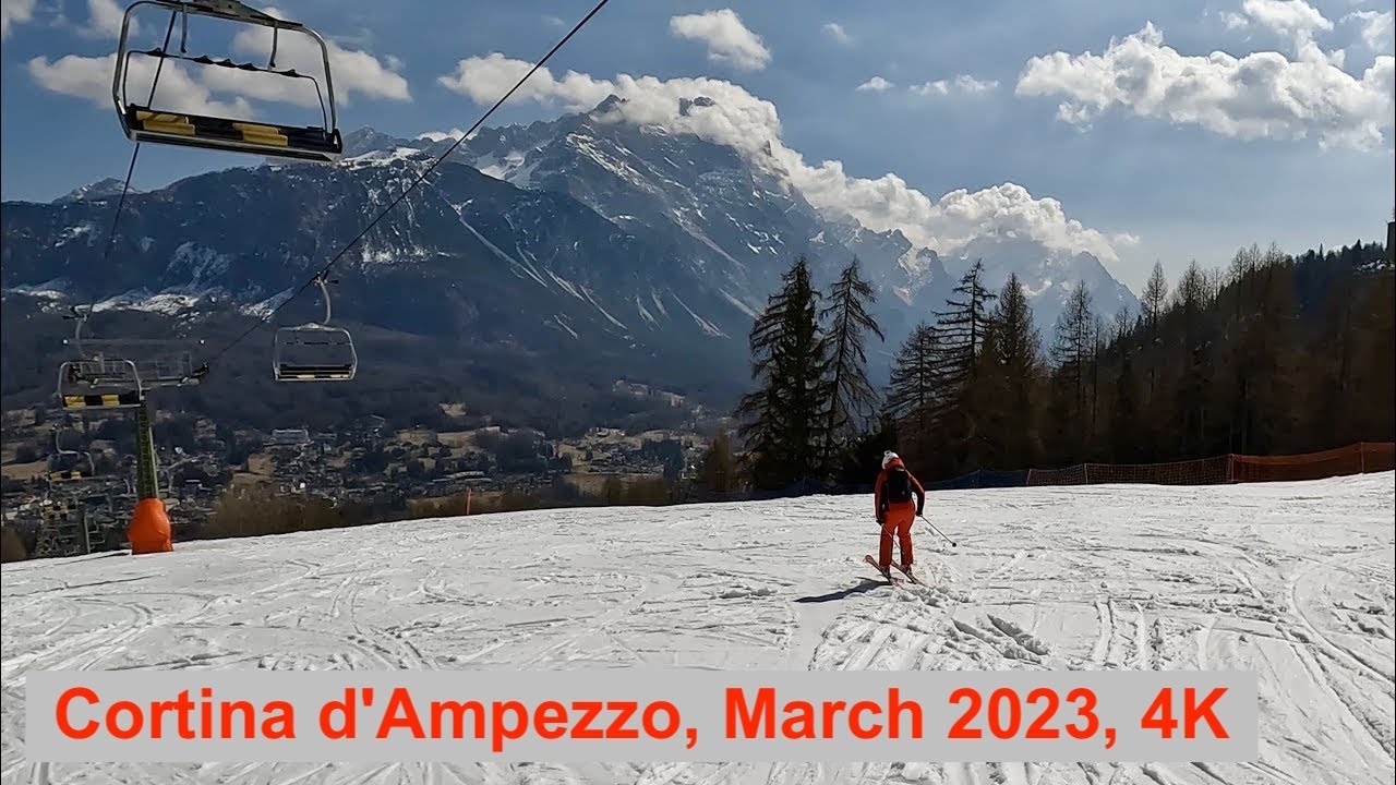 ⛷️ Cortina d'Ampezzo,  March 2023, 4K