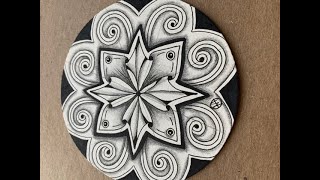 How to draw Zentangle®️ patterns Stella and Sand Swirl.