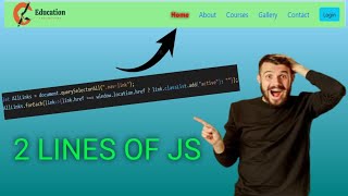 How to Activate Navbar Links with Just 2 Lines of JavaScript 👨‍💻 @Mr.WebFlicker #webdevelopment