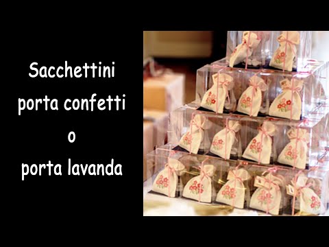 Tutorial - Sacchettini porta confetti a punto croce