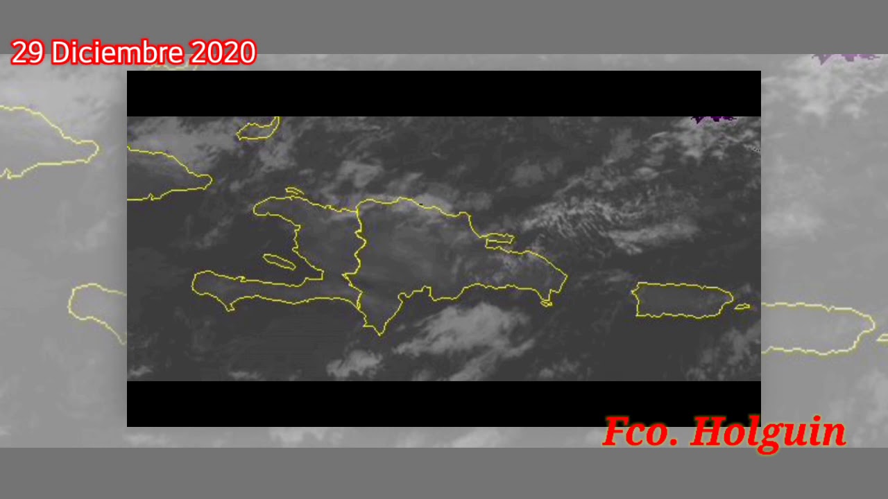 Condiciones meteorológicas para la Rep. Dom. 29 de Diciembre 2020.