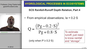 Hydrological Processes In Ecosystems, Chapter 16, Part 2