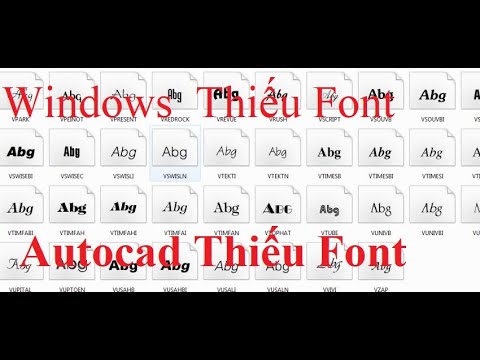 Font Autocad - Font Windows - Không Thể Thiếu 1 Trong 2