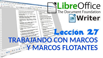 Tutorial LibreOffice Writer - 27/40 Trabajando con marcos y marcos flotantes.
