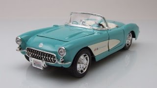 Chevrolet Corvette Cabrio C1 1957 Türkis Modellauto 124 Maisto