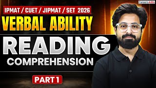 IPMAT / CUET / JIPMAT / SET 2026 Verbal Ability | Reading Comprehension part 1 | By Shahbaz Sir