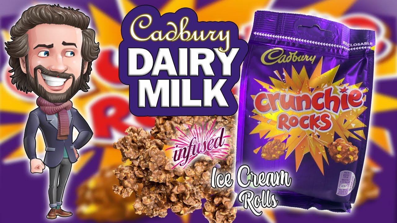 Ice Cream Rolls Infused with Cadbury Crunchie Rocks Chocolate How to