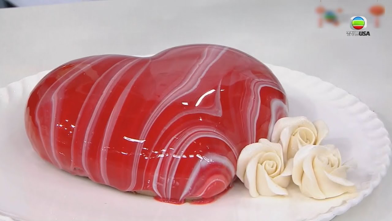 情人節鏡面朱古力蛋糕 - 睇片學煮餸