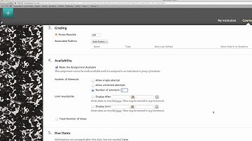 Adding an Assignment to Blackboard