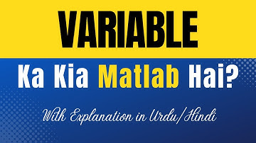 Variable Meaning in Urdu |