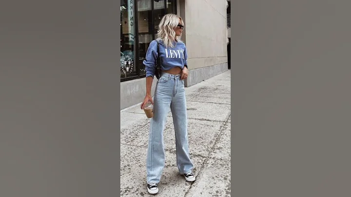 wide leg jeans style for women #youtube #shorts #aesthetic #pinterest #fashion