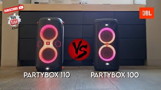 : JBL Partybox 110 vs Partybox 100 close sound battle