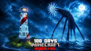 I Survived 100 Days in an Abandoned Lighthouse in Hardcore Minecraft