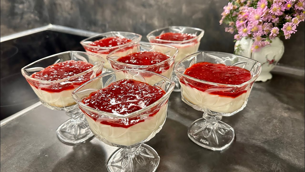 Ëmbëlsirë në gota - Muhalebi