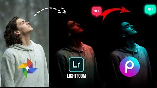Neon effects 😯 How to edit glowing social media icons in Lightroom and PicsArt ❤️..