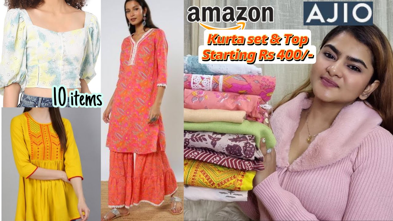 Ajio & Amazon Kurta set haul starting Rs 400 | Amazon Top Haul | Ajio ...