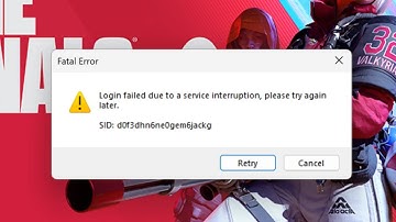 THE FINALS Error The Login Has Failed Due To A Service Interruption. Please Try Again Later