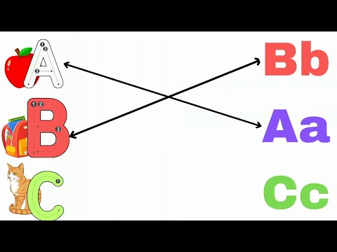 English worksheets|  |Alphabet matching worksheet |Match the uppercase with lowercase letters|