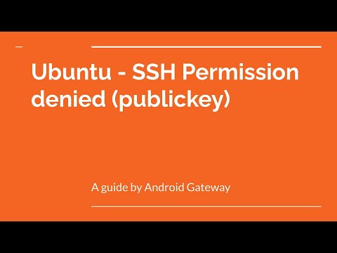 Ubuntu - SSH Permission denied (publickey)