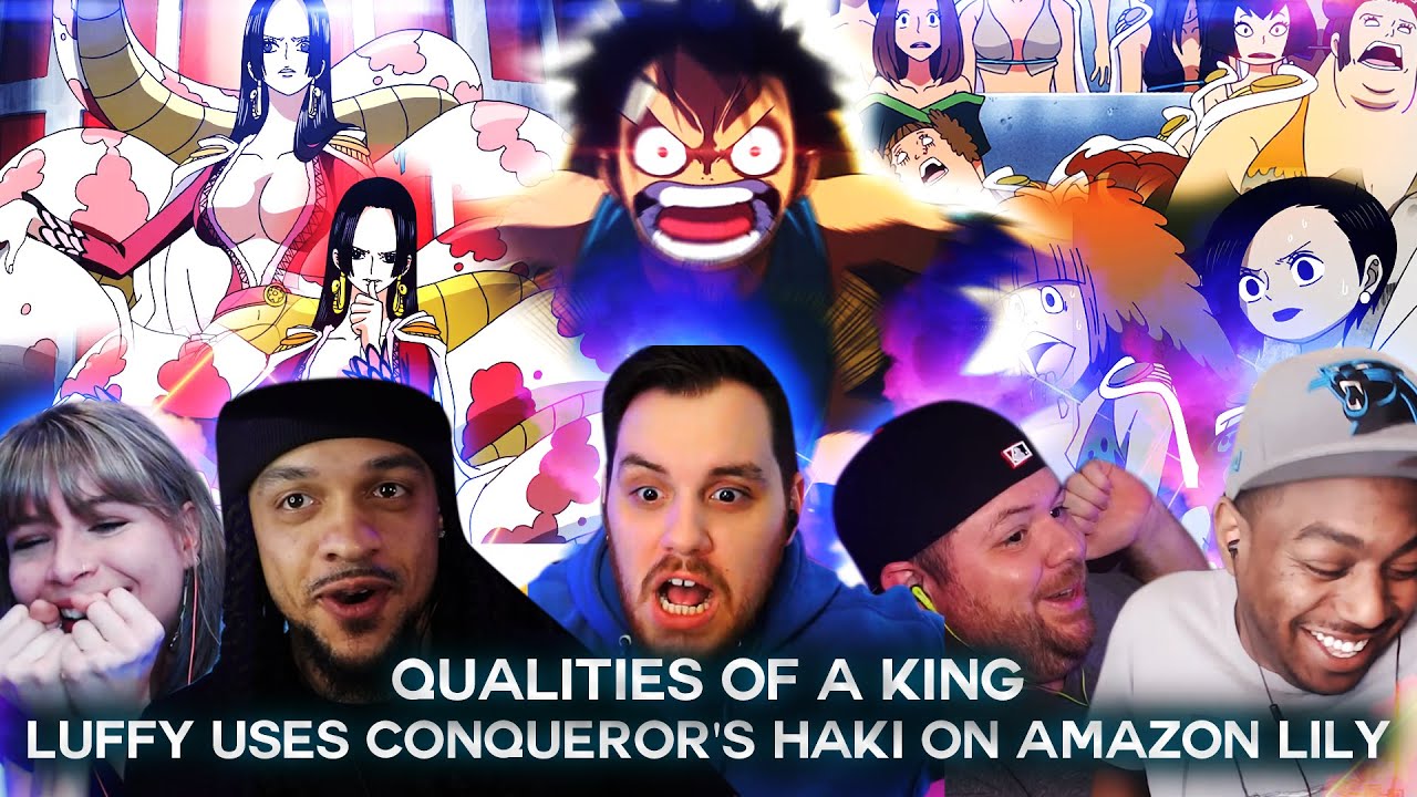 Luffy uses Conqueror's Haki on Amazon Lily ! Reaction Mashup YouTube