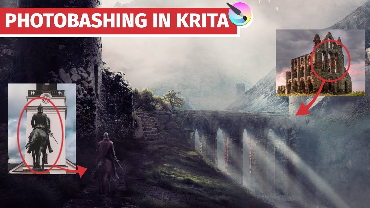 3 - Concept Art In Krita with Photobash [TIMELAPSE] - YouTube