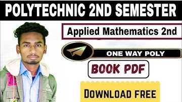 Polytechnic 2nd Semester Book pdf | Book PDF Polytechnic | By Mayank Sir | ONE WAY POLY 