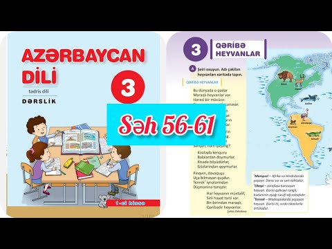 3-cü sinif Azərbaycan dili dərslik səh 56,57,58,59,60,61. 1ci hissə.Mamont balası. K,p,t,q samitləri