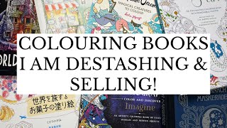 COLOURING BOOKS I AM DESTASHING & SELLING from my Colouring Book Collection! | Adult Colouring
