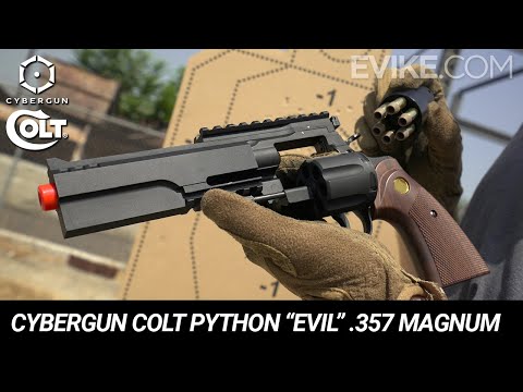 Cybergun Colt Licensed Python "Evil" .357 Magnum Gas Powered Airsoft Revolver - Snap Shot