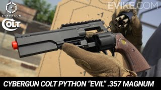 Cybergun Colt Licensed Python "Evil" .357 Magnum Gas Powered Airsoft Revolver - Snap Shot