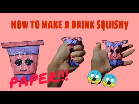 How to make a drink squishy paper 😍 - YouTube