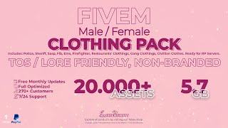 Fivem exclusive female clothing pack male clothing fivem script by  Lightgame_exper