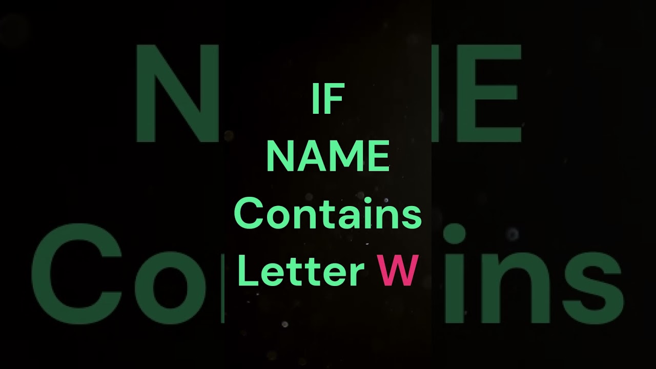 fortune message for name contain letter W 