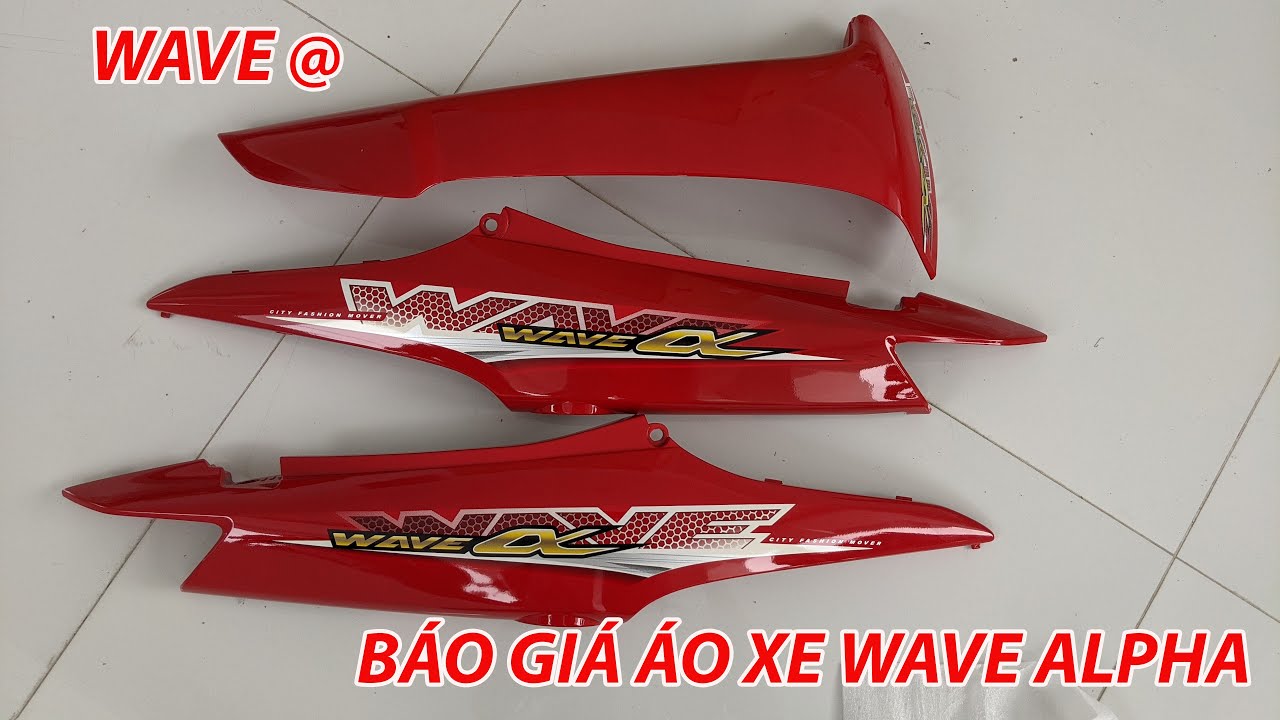 Báo giá dàn áo xe wave alpha (wave bụng) hàng zin honda - youtube