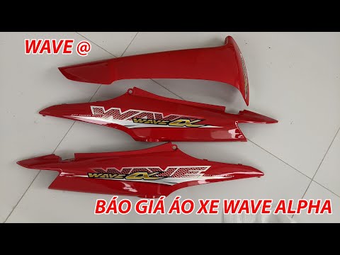 Video Báo giá dàn áo xe wave alpha (wave bụng) hàng zin honda - youtube
