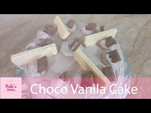 chocolate-vanilla-cake-recipe-without-oven-in-urdu/hindi---nida's-kitchen